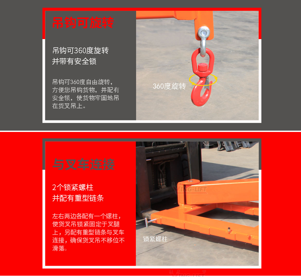 旋轉伸縮臂式貨叉吊